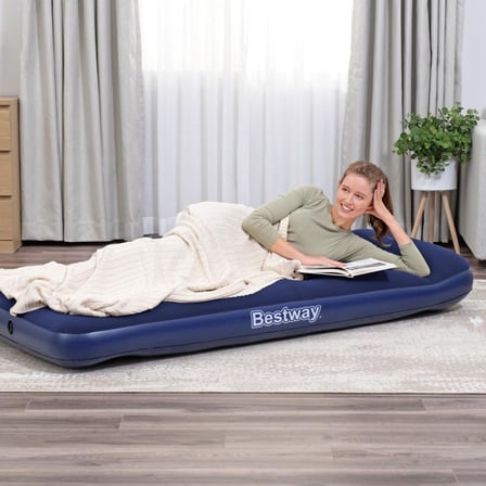 Bestway Tek Kişilik Hava Yatağı, Entegre Ayak Pompalı, 185 X 76 X 28 Cm