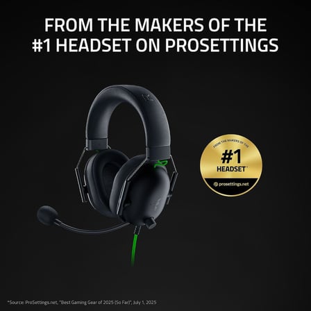 Razer Blackshark V2 X - Premium Espor Oyun Kulaklığı (50Mm Sürücü Kablolu Kulaklık, Pc, Mac, Ps4, Xb