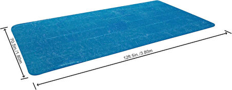 Bestway Polietilen Solar Branda 380 X 180 Cm, Mavi, Köşeli