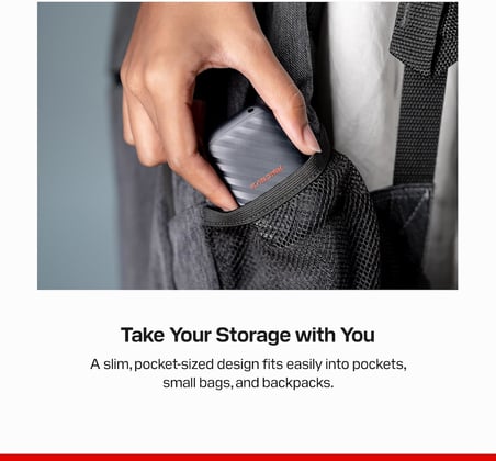 Sandisk 500GB Taşınabilir Sürücü, 600MB/s'ye Kadar Okuma Hızları - Siyah
