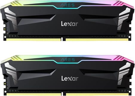 Lexar ARES RGB DDR4 RAM 16GB Kit (8GBx2) 3600 MHz, 288-Pin U-DIMM Masaüstü Bellek, LED Lightning