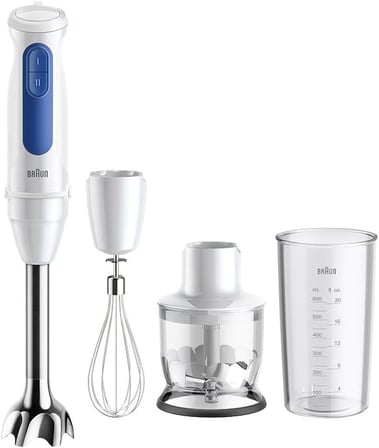 Braun MultiQuick 3 MQ30.202M, Minipimer PowerBell VPlus Teknolojisi, 2 Hız + Turbo, Aksesuarlar için