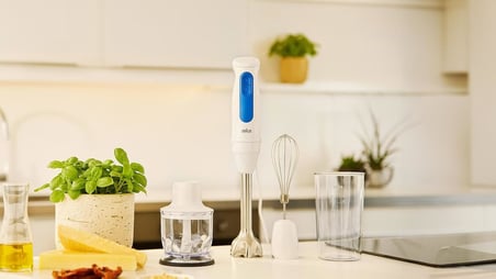 Braun MultiQuick 3 MQ30.202M, Minipimer PowerBell VPlus Teknolojisi, 2 Hız + Turbo, Aksesuarlar için
