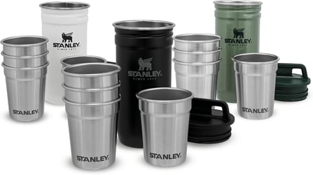 STANLEY Adventure Shot Bardak Seti 4 x 59 ML - Siyah | Paslanmaz Çelik (3 paketi)