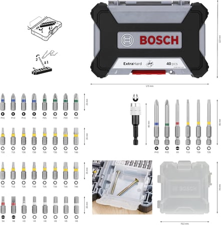 Bosch Professional 40 Adet Tornavida Uç Seti