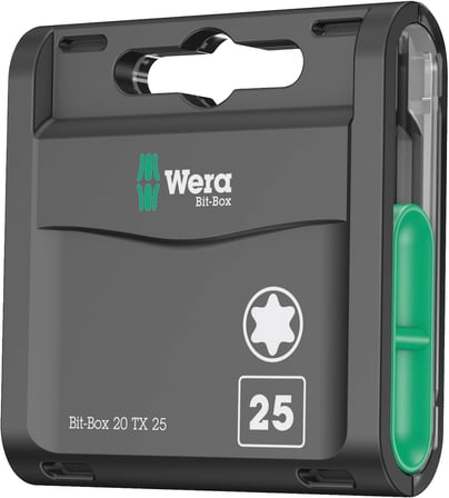 Wera 05057773001 Uç Seti, Uç Kutusu 20 TX 25, 20 Parça