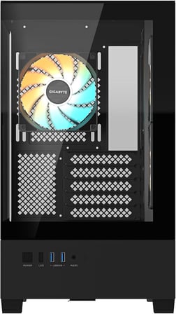 GIGABYTE C201P 20mm Soğutma Mesafeli Cam Mid-Tower Kasa Siyah