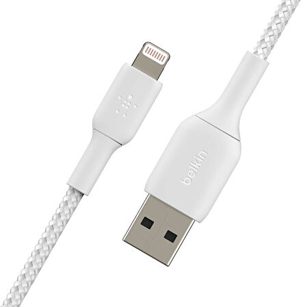 Belkin Örgülü Lightning Kablosu (Hızlı Şarj Lightning - Usb Kablosu) Mfi Sertifikalı Şarj Kablosu, Ö