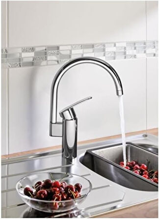 Grohe Wave Cosmopolitan Quickfix Eviye Bataryası |0°/150°/360° Dönüş Açısı | Krom | 32449001