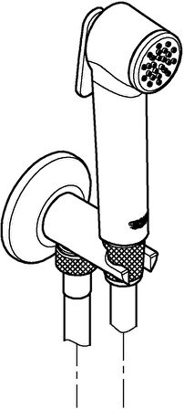 Grohe Tempesta-F Reinigungsbrause Aparatı Ile, Duş Başlığı 1 Şekli, 26358000