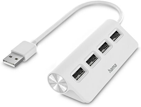 Usb Hub, 4 Ports, Usb 2.0, 480 Mbit/S, Beyaz