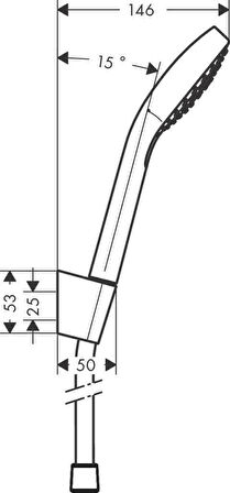 Hansgrohe Croma Select E Duş Askı Seti 125 Cm Duş Hortum 26413400