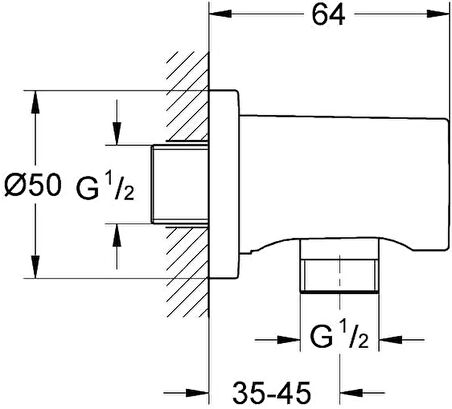 Grohe Rainshower Duvar Bağlantısı, Dn 15, 27057Dc0