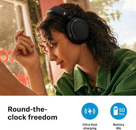 Sennheiser Accentum Plus Wireless, Hibrit Adaptif Anc, Kablosuz Kulak Üstü Bluetooth Kulaklık, Beyaz