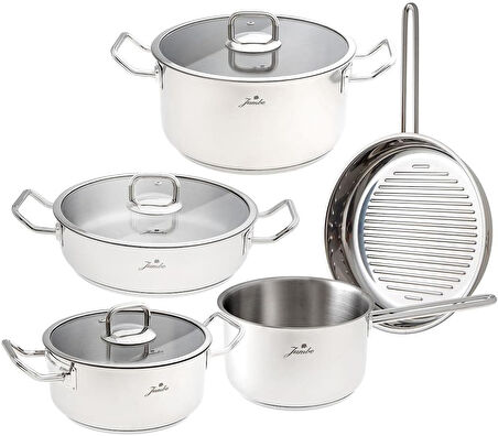 Jumbo Proshine Steel 8 Parça Tencere Seti