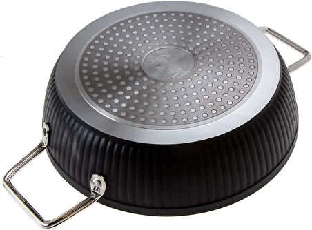 Jumbo Dublin Black Basık Tencere 26 Cm