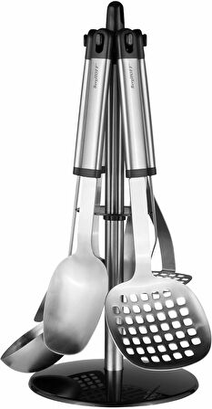 Berghoff 2800645 Mutfak Yardımcısı Seti, Paslanmaz Çelik, Metal, 13,5 X 22,5 X 45 Cm, 8 Birim