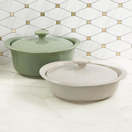 Berghoff Balance Seramik Kapaklı Fırın Kabı 2,4 L