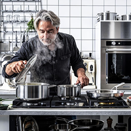 Kitchenaid 3-Kat Paslanmaz Çelik Sos Tenceresi 18 Cm / 2,13 L