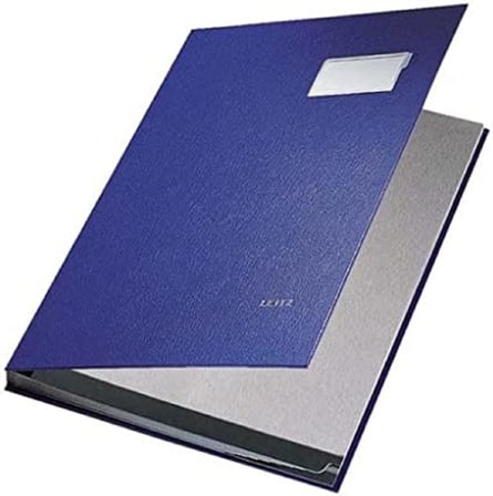 Leitz İmza Dosyası Pp 10 Bölmeli, Mavi