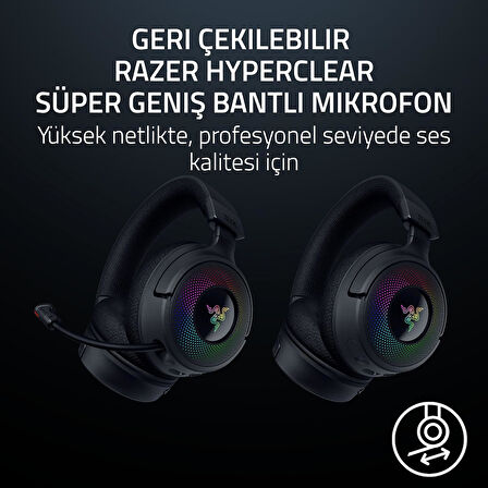Razer Kraken V4 - Kablosuz Oyun Kulaklığı (3 Modlu Bağlantı, Triforce 40Mm Sürücüler, 9 Bölgeli Rgb 