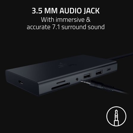 Razer Usb-C Dock - Hdmi, Gigabit Ethernet, 3,5 Mm Ses Bağlantı Noktası, Usb-A Ve -C Ile 11 Bağlantı 