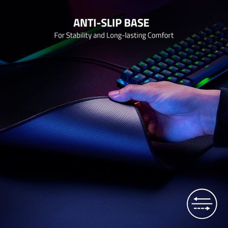 Razer Strider L - Yumuşak Kaydırmalar Için Yumuşak Alt Ve Üst Kısma Sahip Hibrit Fare Altlığı (Optik
