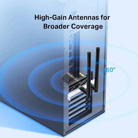 Tp-Link Archer Tx50E, Ax3000 Mbps Wi-Fi 6 Bluetooth 5.0 Pcie Ağ Kartı, İki Anten, 1024-Qam,Ofdma Ve 
