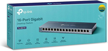 Tp-Link Tl-Sg116, 16-Port Gigabit Desktop Switch