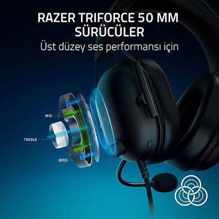 Razer Blackshark V2 X (Playstation) - Playstation Konsolu Için Kablolu E-Spor Kulaklık (240G, Kardio
