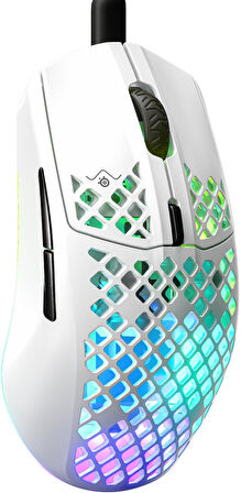 Steelseries Aerox 3 Snow Ultra Hafif Gaming Mouse 8,500 Cpi Truemove Core Optik Sensör, Beyaz, 59 Gr