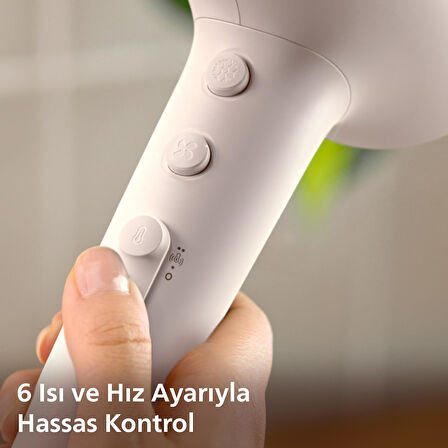 Philips Saç Kurutma Makinesi, Thermoshield Isı Koruma Teknolojisi, 2 Kat İyonik Bakım, 6 Kademeli Hı