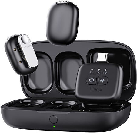 Ulanzi A30 Tiny 2 Kişilik Mikrofon Seti - Siyah