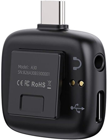 Ulanzi A30 Tiny 2 Kişilik Mikrofon Seti - Siyah