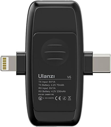 Ulanzi V6 3In1 Wireless Microphone