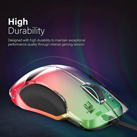 Vertux Phoenix Olağanüstü Performans Profesyonel Lumiflux 12.000Dpi Rgb Kablolu Oyuncu Gaming Mouse