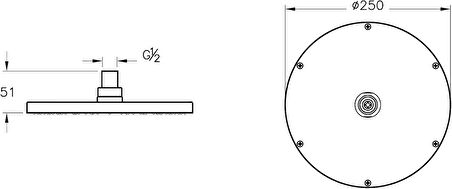 Vitra Suit A4563839 Duş Başlığı, Parlak Siyah