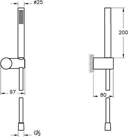 Vitra Suit A4554329 1F El Duşu Takımı, Soft Bakır