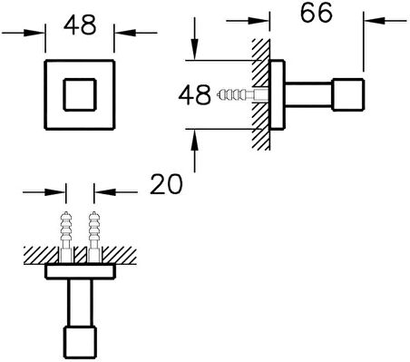 Vitra Q-Line A44998 Tekli Askı, Krom