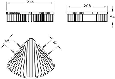 Vitra Base 200 A44159 Tekli Süngerlik, Krom