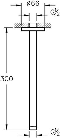 Vitra A4565023 Duş Başlığı Dirseği Uzun Tavandan Altın