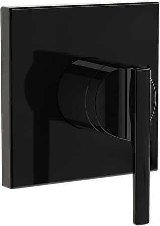 Vitra Suit A4283739 Ankastre Duş Bataryası Sıva Üstü Grubu, Parlak Siyah