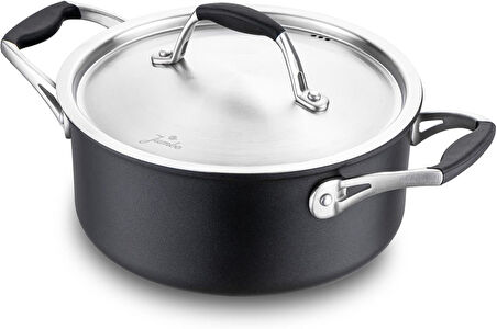 Jumbo New Moment Diamond Siyah Derin Tencere 20 Cm