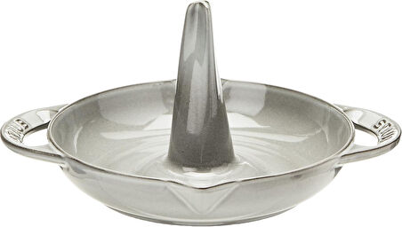 Staub Tavuk Kızartma Tavası 24 Cm, Dökme Demir, Indüksiyonlu Ocaklara Uygun, Grafit Gri, 26,2 X 22,2