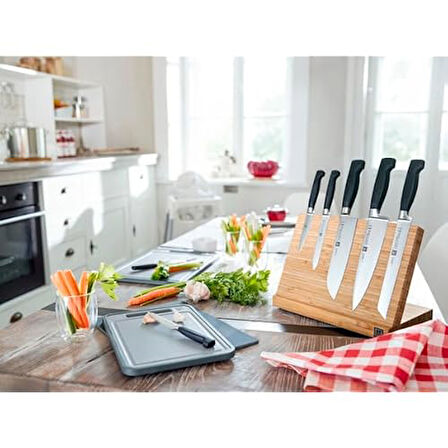 Zwilling Four Star 4'Lü Biftek Bıçağı Seti, Paslanmaz Çelik, Siyah
