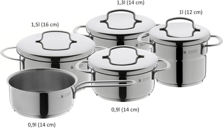 Wmf Mini İndüksiyon Tabanlı 5 Parça Çelik Tencere Seti