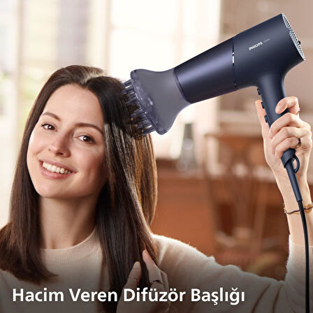 Philips Saç Kurutma Makinesi, Thermoshield Isı Koruması, 4 Kat İyonik Bakım, 110 Km/S Hava Akışı,%20