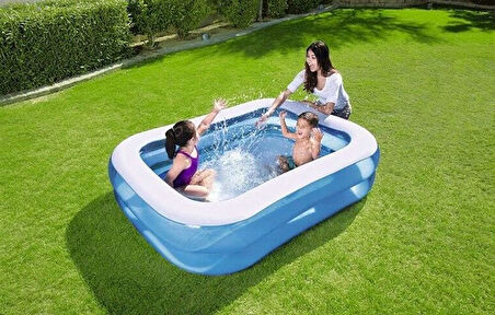 Bestway Büyük Dikdörtgen Aile Havuzu (201X150X51Cm)-54005