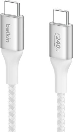 Belkin Boostcharge Usb-C - Usb-C Şarj Kablosu, Hızlı Şarj Kablosu, 240 W Power Delivery, Usb-If Sert