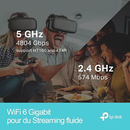 Tp-Link Archer Ax73, Ax5400 Çift Bant Gigabit Wi-Fi 6 Router, Fiber Destekli, 4×Gbps Lan Portlarılar